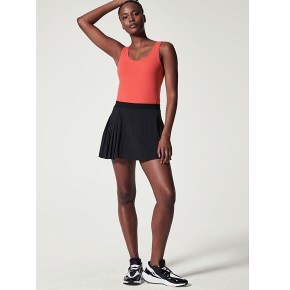Spanx The Get Moving Pleated Skort, 14" Very Black - Picture 1 of 9
